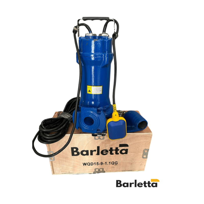 BOMBA TRITURADORA BARLETTA. WQD15/9/1.1QG 1.5HP 230V 1½"